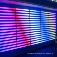 DMX coloured linear tube lights facade lighting